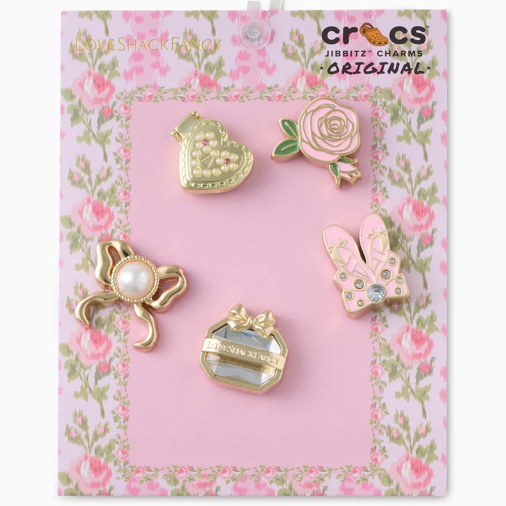 LOVESHACKFANCY CROCS 5-Pack Icon Jibbitz Charms
